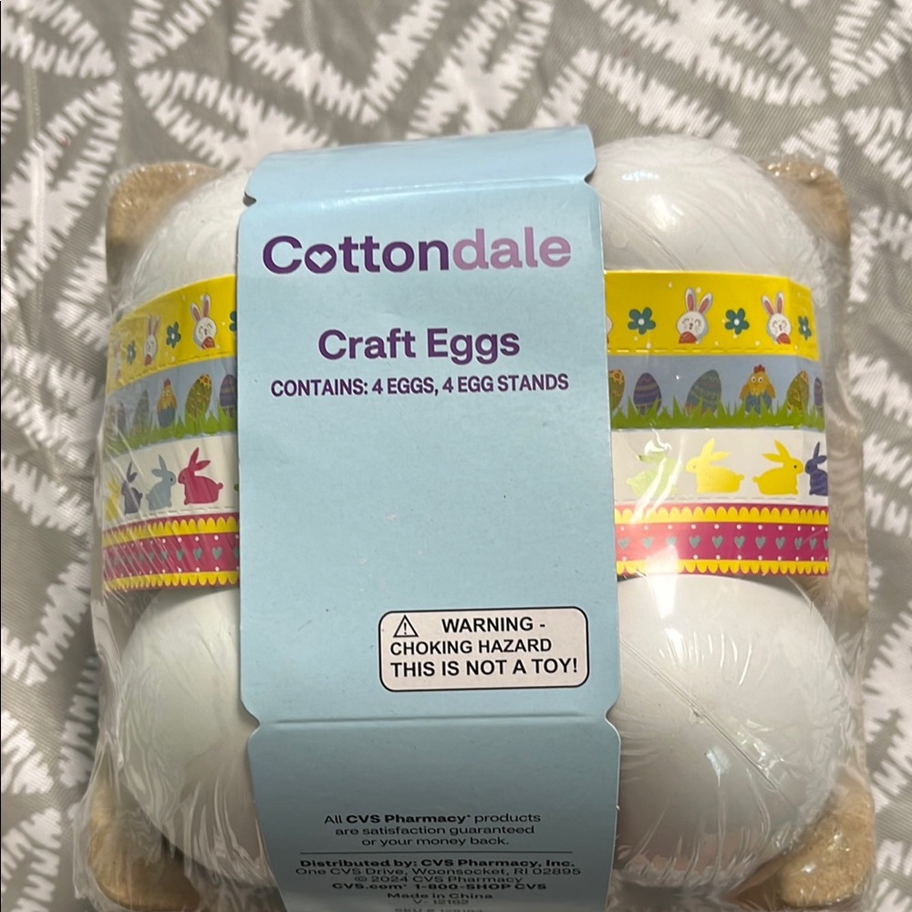 Craft Eggs with Stands - White